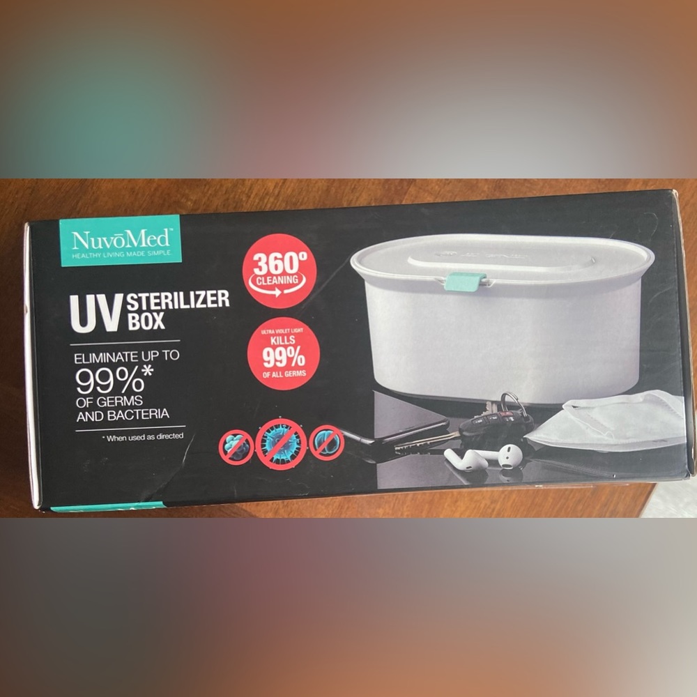 NovoMed UV Sterilizer Box, Eliminates Up To 99% Of Germs And Bacteria 360 Clean